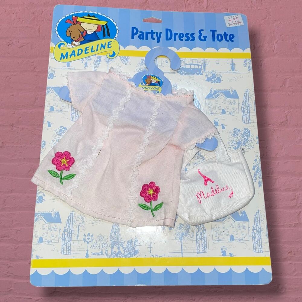 Madeline Doll Clothes Party Dress & Tote NOC Kids Preferred Pink Outfit 2010 New